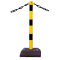 Steel post |  60 mm | hot-dip galvanized | coated yellow / black